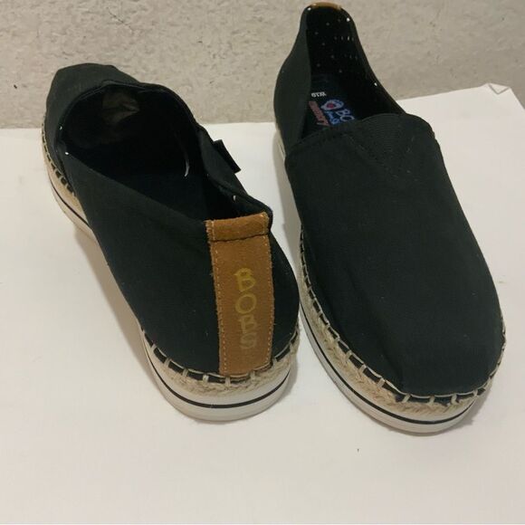 New BOBS From Skechers Women's Size 10 Shoe with Memory Foam Black Canvas Flats - Picture 8 of 12